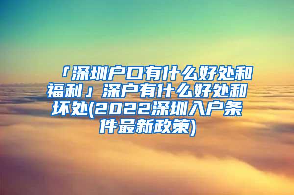 「深圳户口有什么好处和福利」深户有什么好处和坏处(2022深圳入户条件最新政策)