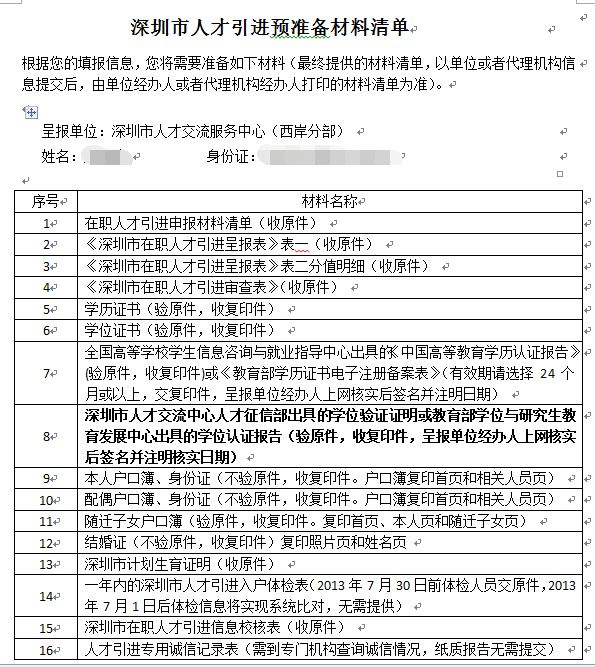 关于代替深圳积分入户体检的信息 关于代替深圳积分入户体检的信息 积分入户测评