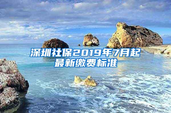 深圳社保2019年7月起最新缴费标准