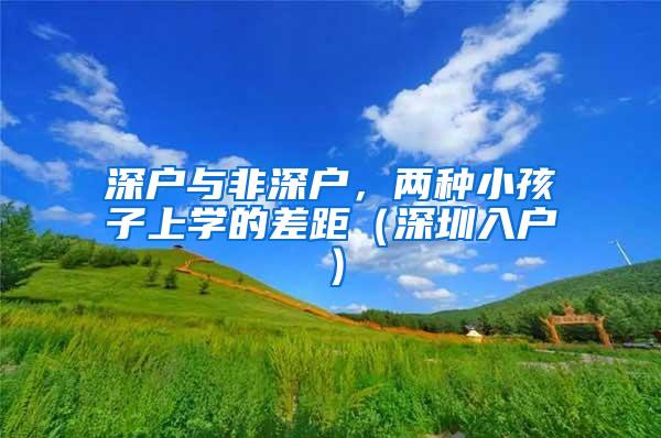 深户与非深户，两种小孩子上学的差距（深圳入户）