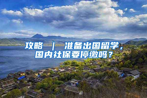 攻略 ｜ 准备出国留学，国内社保要停缴吗？