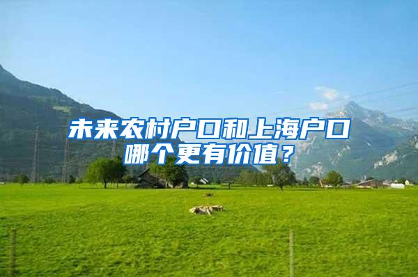 未来农村户口和上海户口哪个更有价值？