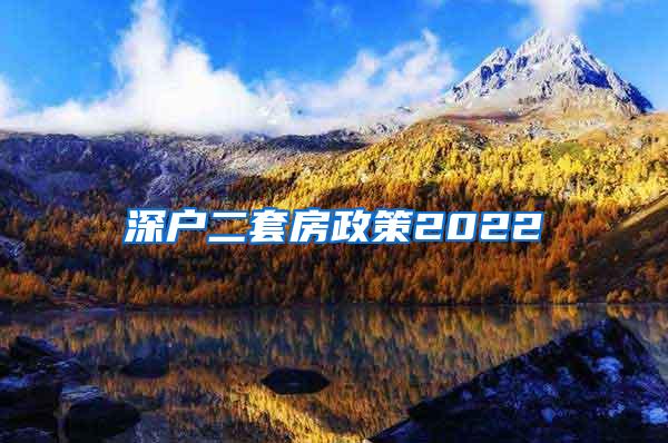 深户二套房政策2022