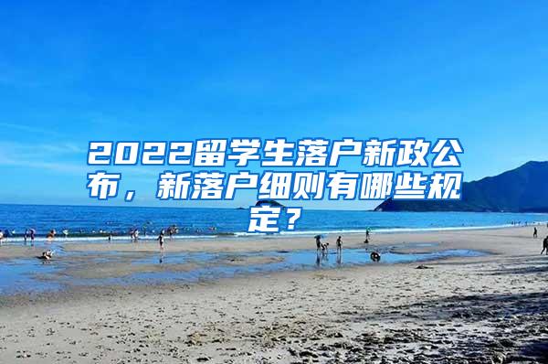 2022留学生落户新政公布，新落户细则有哪些规定？