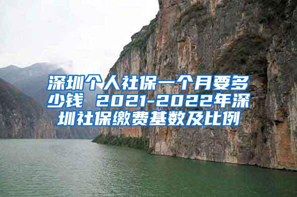 深圳个人社保一个月要多少钱 2021-2022年深圳社保缴费基数及比例