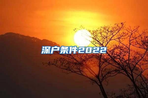 深户条件2022