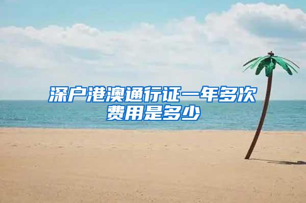 深户港澳通行证一年多次费用是多少