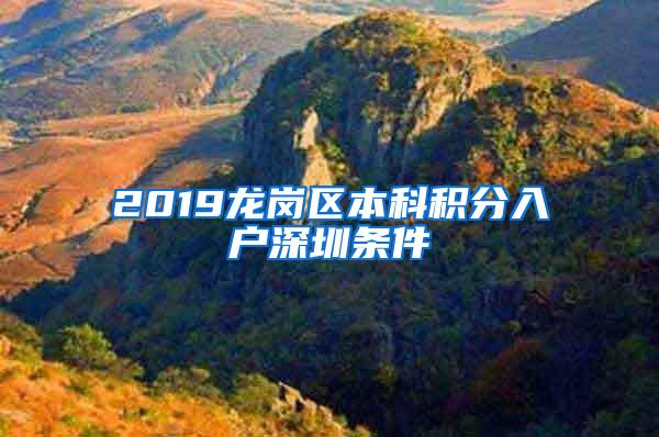 2019龙岗区本科积分入户深圳条件