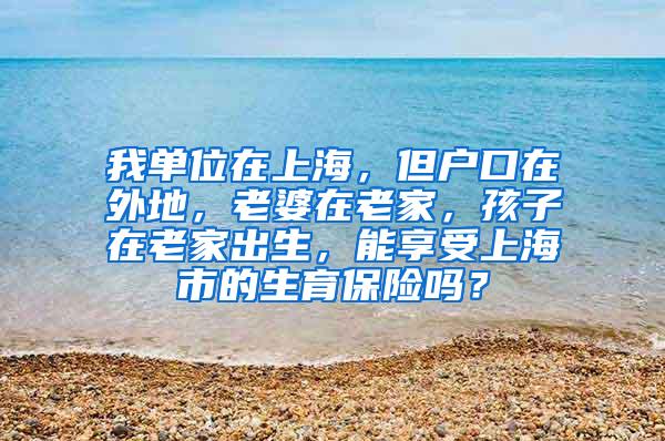 我单位在上海，但户口在外地，老婆在老家，孩子在老家出生，能享受上海市的生育保险吗？