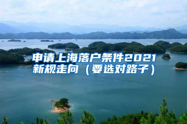 申请上海落户条件2021新规走向（要选对路子）
