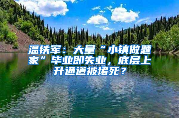 温铁军：大量“小镇做题家”毕业即失业，底层上升通道被堵死？