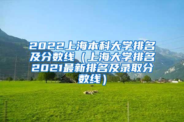2022上海本科大学排名及分数线（上海大学排名2021最新排名及录取分数线）