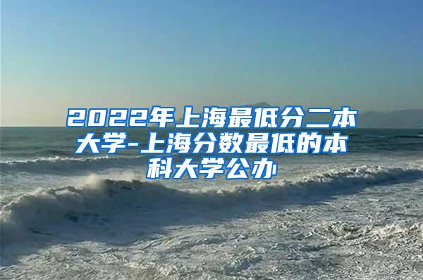 2022年上海最低分二本大学-上海分数最低的本科大学公办