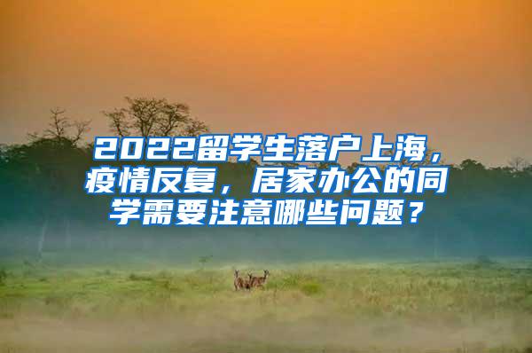 2022留学生落户上海，疫情反复，居家办公的同学需要注意哪些问题？