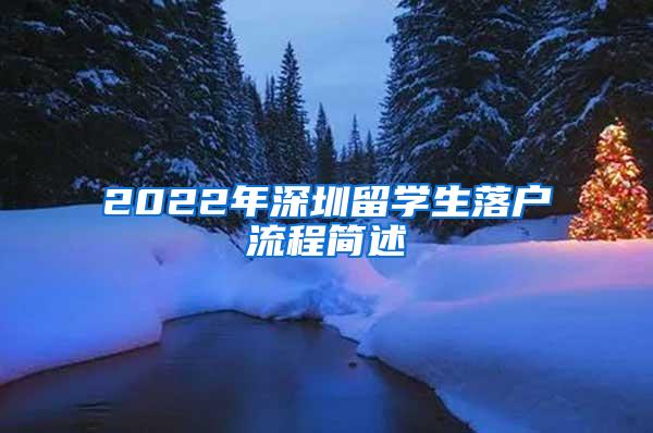 2022年深圳留学生落户流程简述