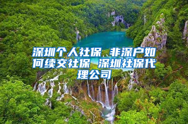 深圳个人社保 非深户如何续交社保 深圳社保代理公司