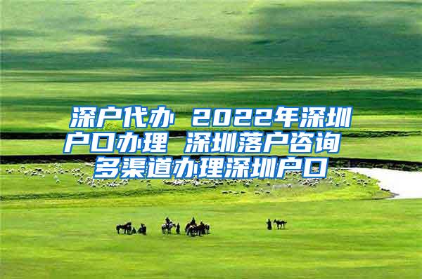 深户代办 2022年深圳户口办理 深圳落户咨询 多渠道办理深圳户口