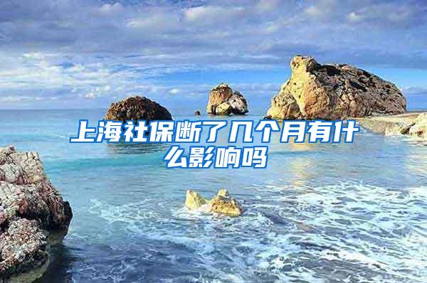 上海社保断了几个月有什么影响吗