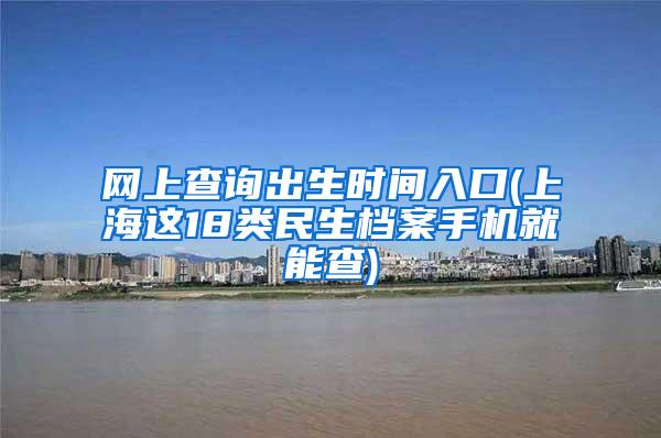 网上查询出生时间入口(上海这18类民生档案手机就能查)