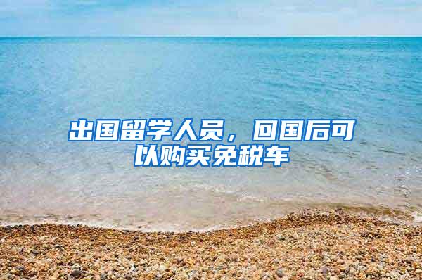 出国留学人员，回国后可以购买免税车