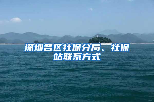 深圳各区社保分局、社保站联系方式