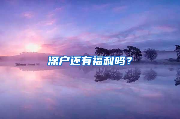 深户还有福利吗？