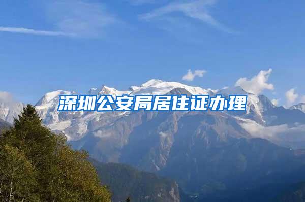 深圳公安局居住证办理