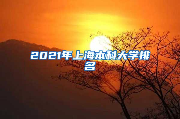 2021年上海本科大学排名
