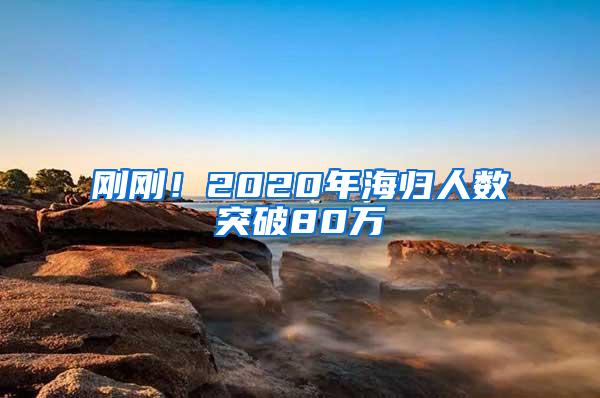 刚刚！2020年海归人数突破80万