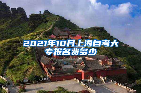 2021年10月上海自考大专报名费多少