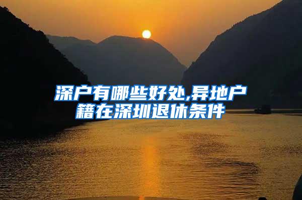 深户有哪些好处,异地户籍在深圳退休条件