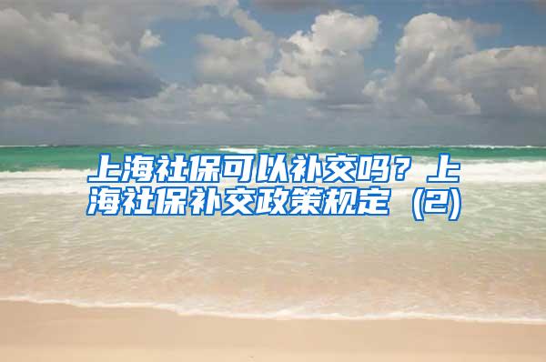 上海社保可以补交吗？上海社保补交政策规定 (2)