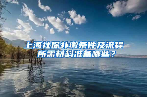 上海社保补缴条件及流程 所需材料准备哪些？