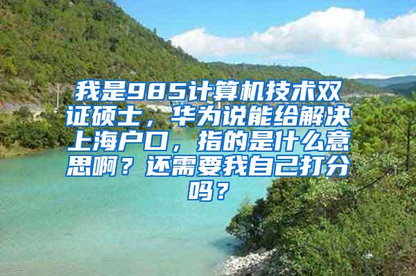 我是985计算机技术双证硕士，华为说能给解决上海户口，指的是什么意思啊？还需要我自己打分吗？