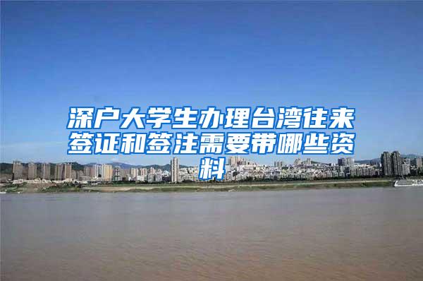 深户大学生办理台湾往来签证和签注需要带哪些资料