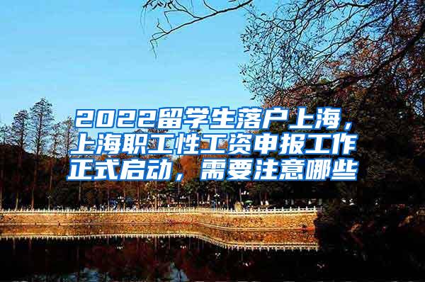2022留学生落户上海，上海职工性工资申报工作正式启动，需要注意哪些