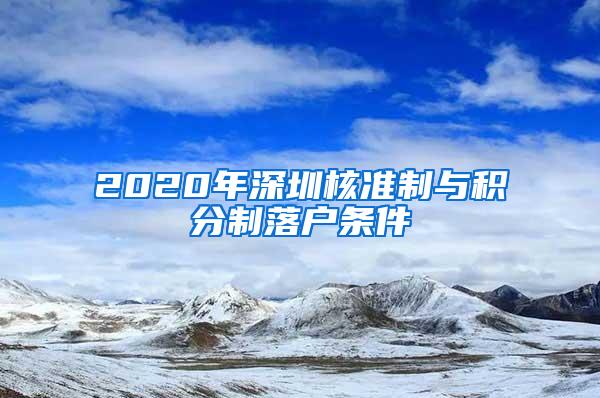 2020年深圳核准制与积分制落户条件