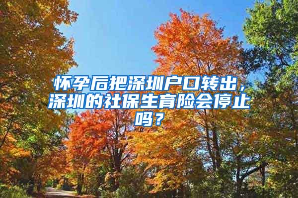 怀孕后把深圳户口转出，深圳的社保生育险会停止吗？