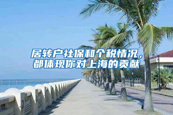 居转户社保和个税情况，都体现你对上海的贡献