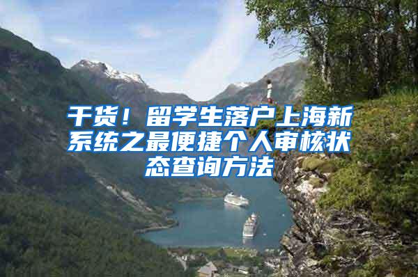 干货！留学生落户上海新系统之最便捷个人审核状态查询方法