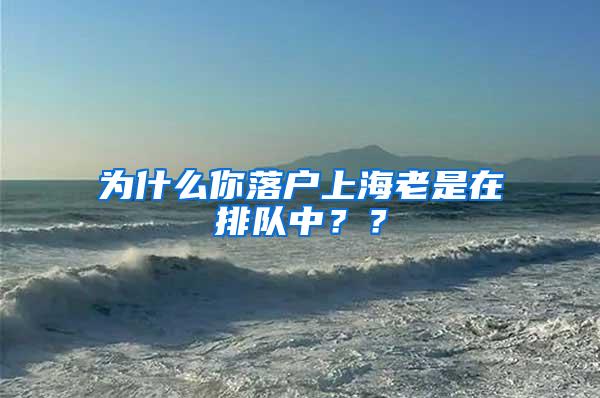 为什么你落户上海老是在排队中？？