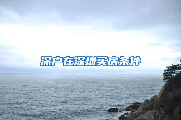 深户在深圳买房条件