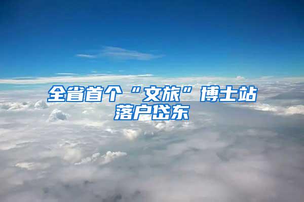 全省首个“文旅”博士站落户岱东