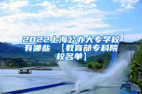 2022上海公办大专学校有哪些 【教育部专科院校名单】