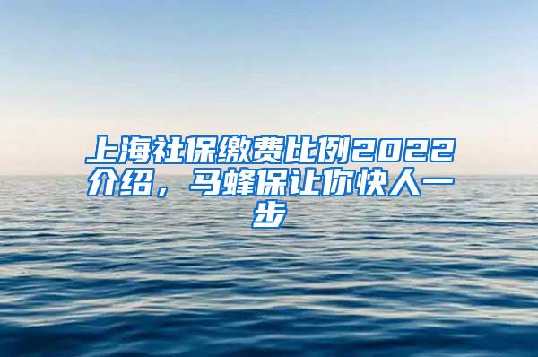 上海社保缴费比例2022介绍，马蜂保让你快人一步