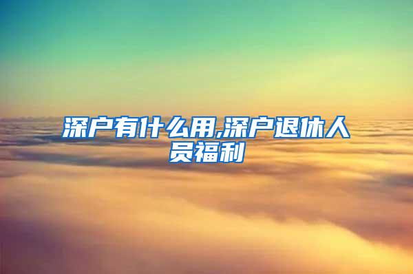 深户有什么用,深户退休人员福利