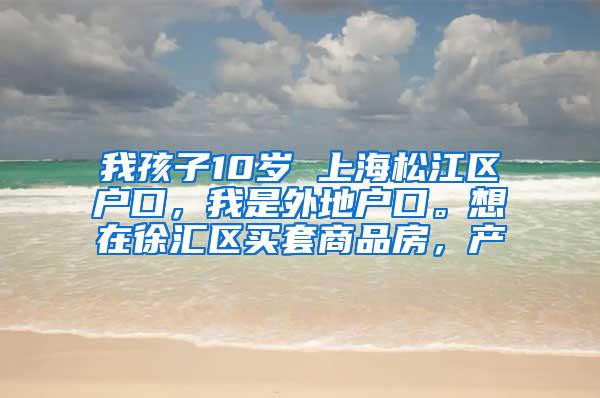 我孩子10岁 上海松江区户口，我是外地户口。想在徐汇区买套商品房，产