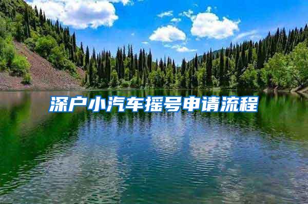 深户小汽车摇号申请流程