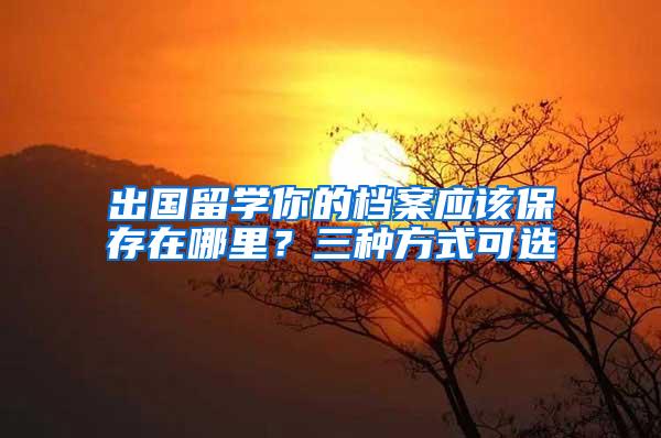 出国留学你的档案应该保存在哪里？三种方式可选