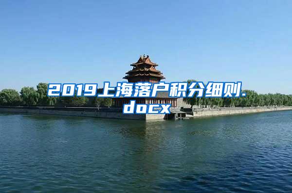 2019上海落户积分细则.docx